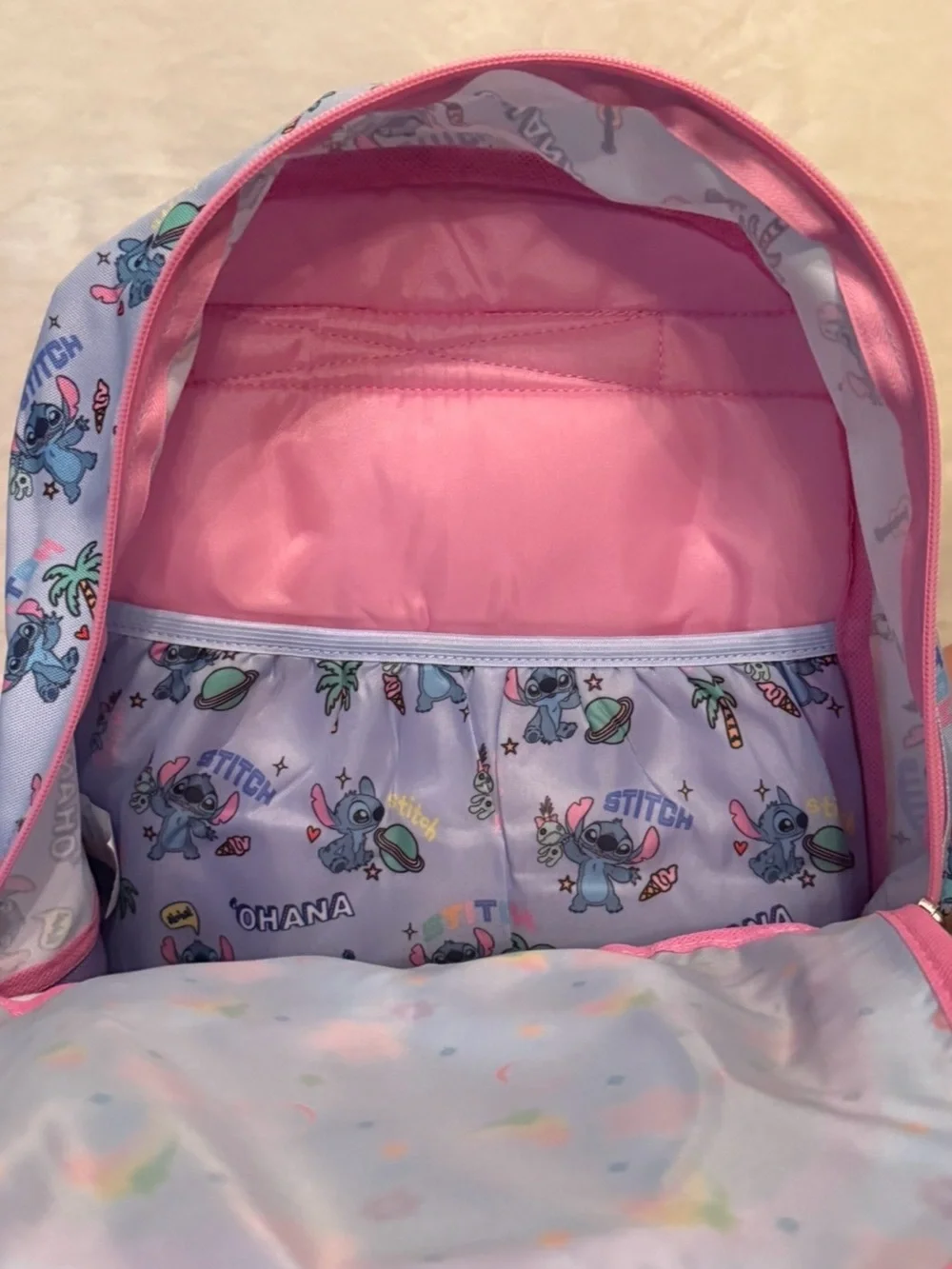 Disney Stitch & Angel 5-Piece Backpack Set 17” New With Tags